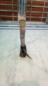 Grande corne de buffle en verre d'agate personnalisée dans un design animal poli de style viking avec support-Artisanat naturel de la meilleure valeur - Product Image 2