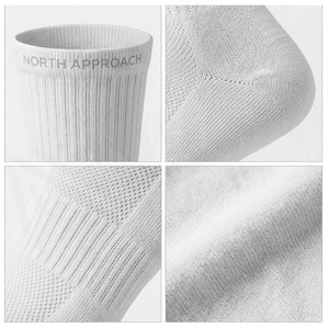 North Approach Crew <b>Socks</b> White Breathable <b>Running</b> <b>Socks</b> for Adults Summer Season - Product Image 4