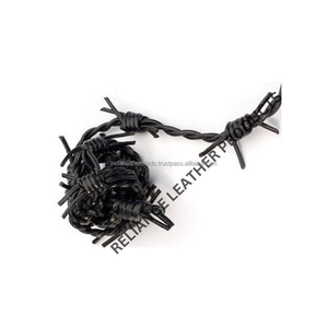 Cordon en cuir barbelé noir brillant de 2 mm pour la fabrication de bijoux, corde torsadée en cuir de vachette, durable, flexible, vente en gros, fournisseur RTS - Product Image 6