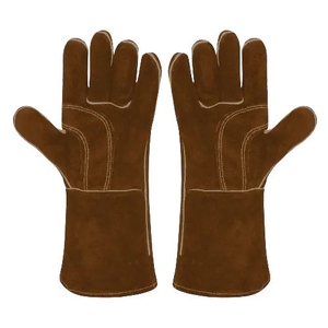 Guantes de Seguridad Ignífugos, Guantes de Soldadura Industriales de Cuero con Protección Térmica para Soldadores - Product Image 2
