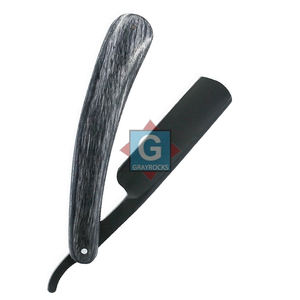 Navaja de afeitar profesional vintage de madera para barbería, con funda. - Product Image 5