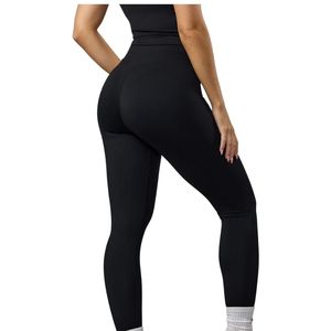 Legging noir taille haute de compression pour femme, pantalon de fitness extensible, tenue de sport et d'entraînement - Product Image 6
