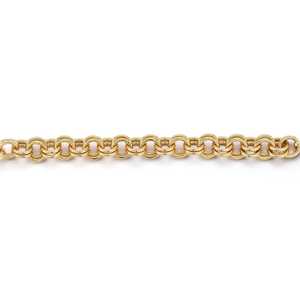 14K 18K <b>Solid</b> Gold Double Round Link Choker <b>Necklace</b> 16 Inches Thick Chain Layering Charm Holder Keeper Pendant Lock Wholesale - Product Image 6