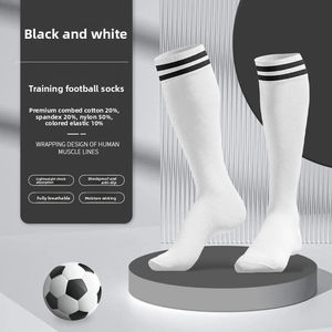 Chaussettes de football unisexes professionnelles antidérapantes respirantes absorbant la transpiration Chaussettes hautes jusqu'au genou - Product Image 6