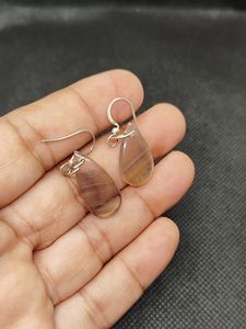 Boucles d'oreilles pendantes vintage en argent sterling 925 avec fluorite naturelle en forme de poire, bijoux fins pour femmes, idéales pour mariage et fête, vente en gros directe usine - Product Image 6