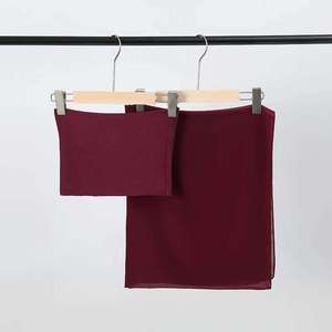Women Solid Color Polyester Hijabs Lightweight Square <b>Scarves</b> for Daily Wear All Seasons - Product Image 2