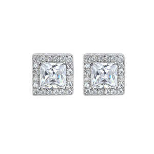 luxury 925 sterling silver high carbon diamond stud <b>earrings</b> women sparkling gemstone studs wedding engagement fine jewelry - Product Image 1