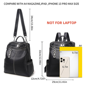 <b>Backpack</b> Female Leather Bagpack <b>Ladies</b> School Bags for Girls Large Capacity Travel Back Pack - Product Image 2