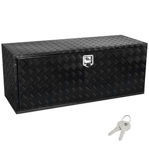Cassetta Portautensili Personalizzabile in Alluminio Rinforzato con Superficie Diamantata 60" X 24" X 24" per Sottoscocca Camion con Serratura e Chiavi - Product Image 1
