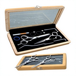 Professional Salon <b>Barber</b> Hairdressing Scissors with Japanese Stainless Steel <b>Blades</b> Right-Handed in Beautiful Case With Logo - Product Image 1