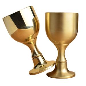 Cáliz de Metal de Gran Calidad, Ciborio, Patena, Diseño Grabado a Mano, Doble Pared, Copa de Lujo, Accesorios para Bar de Vinos, Personalizado - Product Image 1