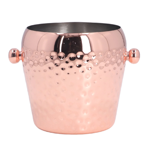100% Copper Wine Cooler Ice Bucket with Ice Tong Double <b>Rose</b> Gold Color Copper Ice Buckets <b>Top</b> Price - Product Image 5