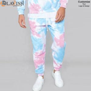 Survêtements unisexe Tie Dye personnalisés pour hommes ensemble de mode de jogging en tissu polaire taille XL grande taille avec logo été hiver - Product Image 4