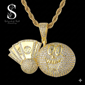 Collar con Colgante de Dólar de Moissanita Brillante y Elegante, Estilo Hiphop, Joyería Moderna y a la Moda para Hombre Rapper - Product Image 1