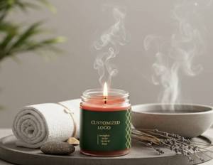 Elegant Paraffin Wax <b>Jar</b> Premium <b>Label</b> Design Scented Eco-Friendly Non-Toxic Handmade Modern Indoor Home Decoration Gifting - Product Image 2