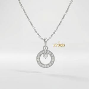 Collar con Colgante de Diamantes de Lujo para Mujer, Plata de Ley 925, Marca Zyorio Jewels, con Cadena de Eslabones para Uso Diario y Ocasiones Especiales - Product Image 5