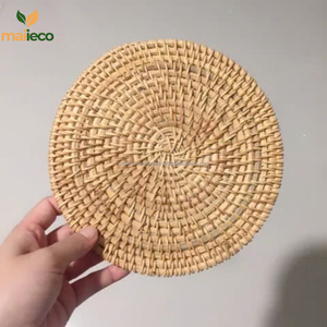 แผ่นรองแก้วลายหญ้าทะเลหวายสานแบบคลาสสิกทนทานความร้อนเป็นมิตรกับสิ่งแวดล้อม - Product Image 5