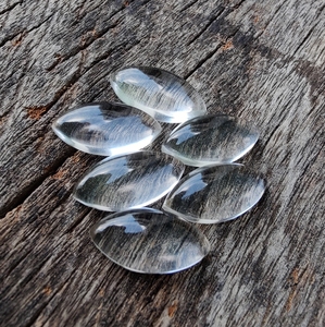 Pierre précieuse naturelle de haute qualité, cristal clair, taille cabochon, forme marquise, calibrée, en vrac, pour la fabrication de bijoux, vente en gros - Product Image 6