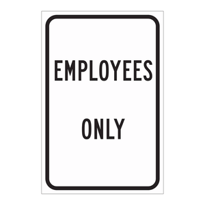 Panneau de signalisation Brady durable pour zones interdites intérieures/extérieures - Seul les employés - Panneau de signalisation routière - Product Image 2