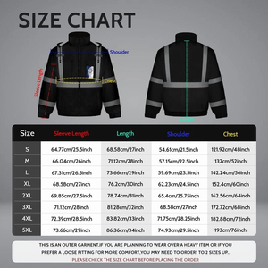Men's Reflective <b>Fleece</b> <b>Work</b> Jacket Windproof Zipper Closure Stand Collar Safety Wear Winter Outdoor Use - Product Image 4