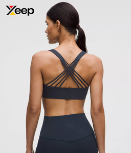 เสื้อชั้นในกีฬาโยคะคุณภาพสูงสำหรับผู้หญิง XEEP รุ่น XC-SB-119 แบบเรียบง่าย ระบายอากาศได้ดี สายปรับได้ แผ่นรองถอดออกได้ รองรับได้ดีเยี่ยม แห้งเร็ว - Product Image 2