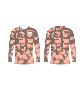เสื้อยืดแขนยาวลายพรางสีส้มสีน้ำตาลสำหรับผู้ชายเสื้อยืดคอกลมลายหนังกบเสื้อยืดลำลองแนวสตรีทเสื้อออกกำลังกายยิมชุดออกกำลังกาย - Product Image 3
