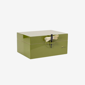 Boîte à bijoux en laque moderne de luxe avec logo personnalisé gravé, couleurs vibrantes, boîte en bois décorative pour cadeaux - Product Image 1