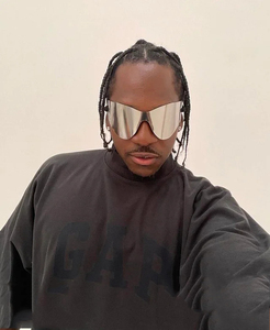 Nuevas Gafas de Sol Futuristas Plateadas YZY 2023, Gafas de Sol de Diseñador de Marca de Lujo, de una Pieza, Grandes y Resistentes al Viento - Product Image 5