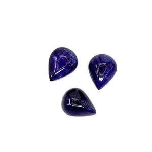 Saphirs bleus naturels de Bangkok, taille poire calibrée 8x10mm, cabochon naturel en saphir bleu pour la création de bijoux - Product Image 4