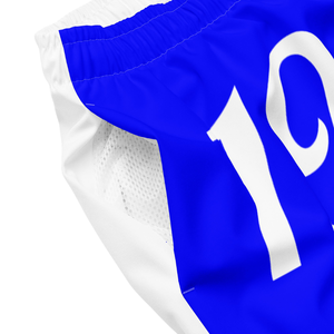 1914 Phi Beta Sigma Split Color Swim <b>Trunks</b> Blue White <b>Mens</b> Greek Letter Swim Shorts Quick Dry Athletic Fit Summer Apparel - Product Image 3