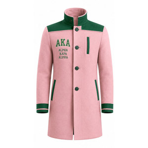 Blazer décontracté brodé respirant à double bordure en polyester/coton doublé personnalisé, prêt à être expédié, de la Sororité Alpha Grecque - Product Image 2