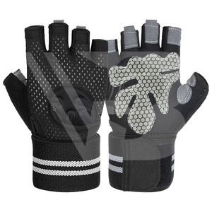 Sports Half-Finger Cycling Gloves with Gel <b>Pad</b> Palm Synthetic Leather Non-Slip Custom Brand Protect Hand for Unisex Gym Fitness - Product Image 3