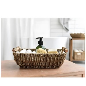 Juego de 2 cestas de almacenamiento de mimbre tejidas a mano, cesta de almacenamiento hecha a mano, venta al por mayor, ecológica, hecha en Vietnam - Product Image 4