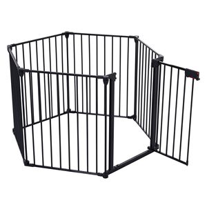Cancelletto di Sicurezza Regolabile in Ferro da 150 Pollici, 6 Pannelli, Recinzione per Area Giochi, Cancello in Metallo per Caminetto, Recinzione per Albero di Natale, Cancello per Scale di Casa - Per la Casa - Product Image 2