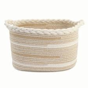 Clothing Organizer Foldable Collapsible Stackable 100% Cotton Woven Eco-Friendly Durable Lightweight Portable Modern <b>Basket</b> - Product Image 3