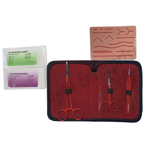 Kit Completo de Práctica de Sutura con Almohadilla de Sutura, Modelo Educativo para Entrenamiento, Juego de Instrumentos de Sutura para Práctica Quirúrgica - Product Image 1