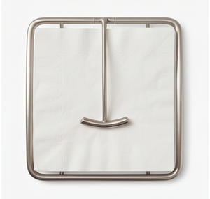 Porte-mouchoirs en métal artisanal moderne en acier au design élégant, parfait pour une utilisation élégante à la table et en vaisselle. - Product Image 1