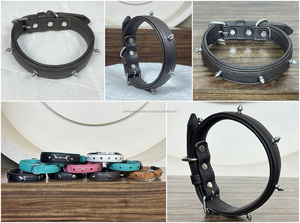 New Luxury Designer Genuine Leather <b>Dog</b> <b>Collar</b> Hair On Cowhide Leather Adjustable Buckle Handmade Stylish Pet <b>Collar</b> for <b>Dogs</b> - Product Image 3