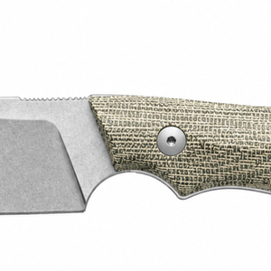 Cuchillos de hoja fija para exteriores con filo ancho texturizado, mango con acabado oliva, protector de dedos y orificio para cordón, ideales para camping. - Product Image 4