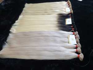 Vente directe du vendeur Meilleur prix Pré-collé kératine pointe plate Extensions de cheveux humains - Product Image 6