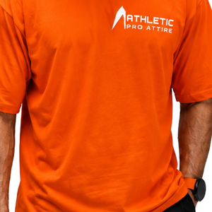 <b>Men</b>’s 100% Cotton <b>Bright</b> Orange Oversized T-<b>Shirt</b> Heavyweight Breathable Crew Neck Short Sleeve Casual Gym Streetwear Training - Product Image 6