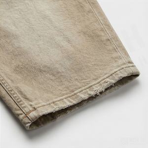 กางเกงยีนส์ขาสั้นทรงตรงแบบระบายอากาศได้ดี ปี 2025 สำหรับผู้ชาย ผ้าฝ้าย OEM รับผลิตตามแบบ ปักลาย ซักแล้ว น้ำหนักเบา สไตล์ลำลอง ทันสมัย - Product Image 6