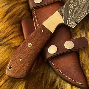 OEM Stainless Steel 7 Inch Meat Cleaver Damascus Chef <b>Knife</b> with Wooden Handle Eco-Friendly Camping Hunting <b>Knife</b> - Product Image 3