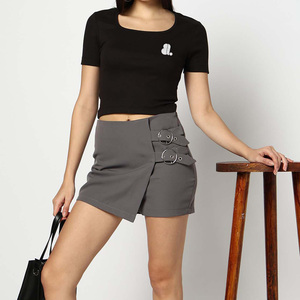 Camiseta de Manga Corta con Cuello Redondo para Mujer, Ecológica, con Logotipo, 100% Algodón Orgánico, de Secado Rápido y Transpirable, Informal de Verano - Product Image 1