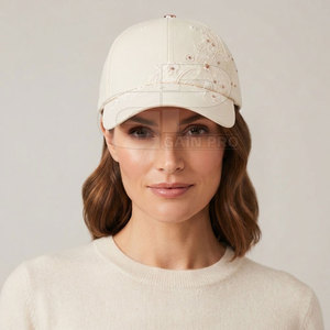 Chapeau de baseball en dentelle pour femme avec motif en dentelle complexe, broderies florales, sangle réglable, élégant et décontracté - Product Image 4