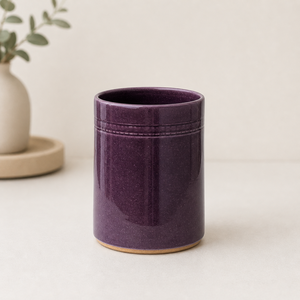 Porcelain <b>Utensil</b> <b>Holder</b> Gloss Fired Finish High Density Chip Resistant Wide Mouth Stable <b>Kitchen</b> Counter Storage Organizer - Product Image 1