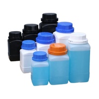 Bouteilles de laboratoire rectangulaires en plastique HDPE AYEROXO 250ml 500ml 750ml 1000ml à large ouverture pour liquides/poudres, personnalisables