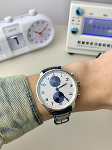 Reloj de pulsera para hombre, moderno, elegante, de lujo, con esfera blanca, informal, para ir al trabajo, cronógrafo, automático, mecánico - Product Image 3