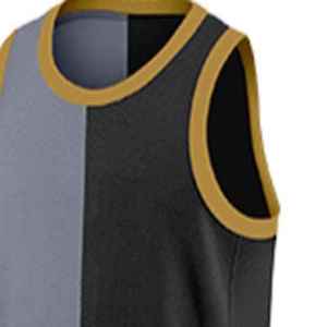 Maillot de basketball décontracté sans manches bicolore personnalisé imprimé par transfert thermique, respirant et anti-humidité - Product Image 2