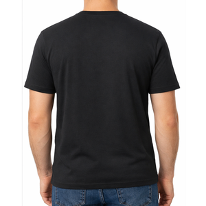 เสื้อยืดผ้าฝ้ายสีดำสำหรับผู้ชายที่เป็นที่ต้องการสูง |    ลายพิมพ์กราฟิกเข็มทิศสีขาว |   เสื้อผ้าลำลองแนวสตรีทแขนสั้นระดับพรีเมียม |    จุดเชื่อมต่อสำหรับนำทาง - Product Image 4